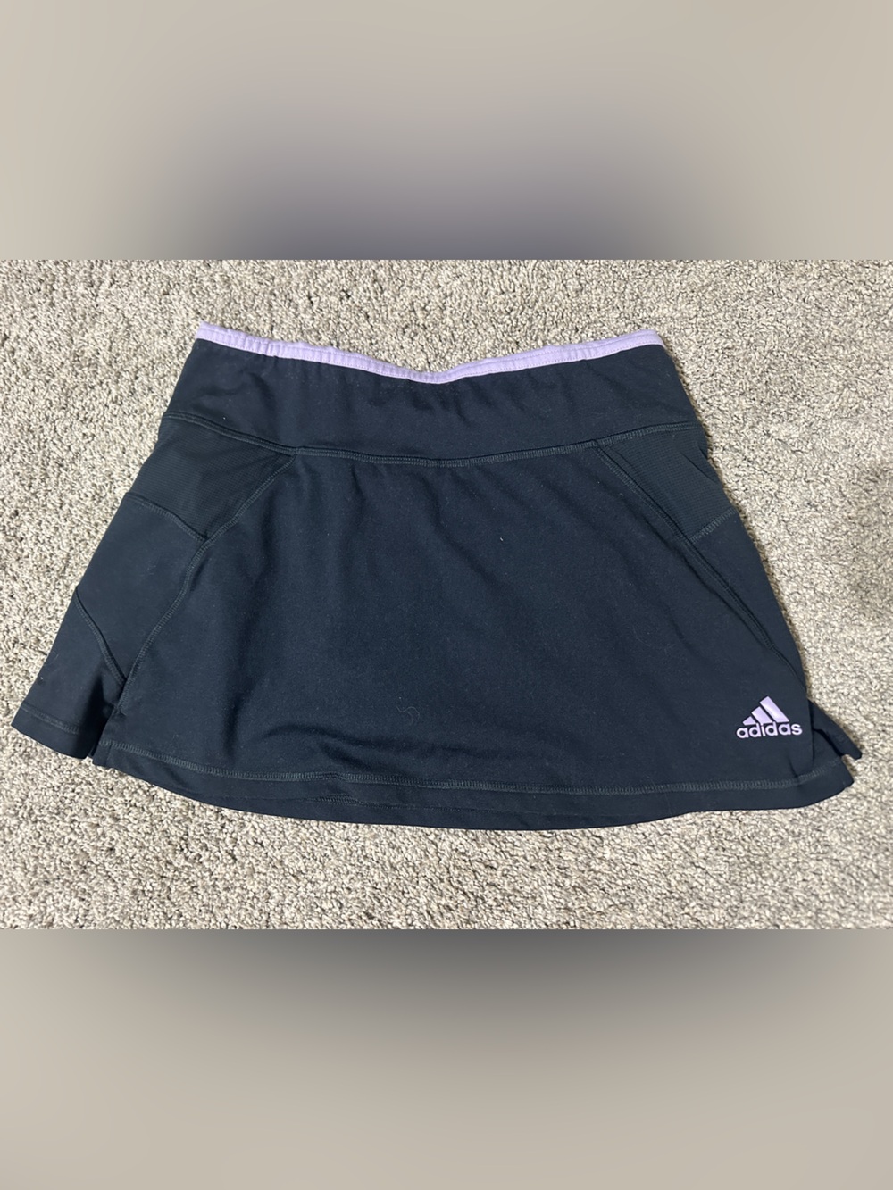 adidas Navy Athletic Skort with Lilac Trim